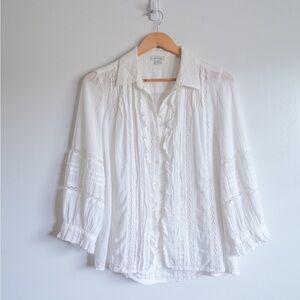 White embroidered blouse